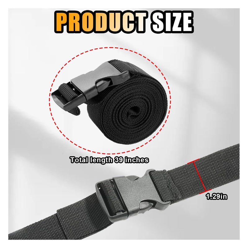 GLSOWEE 39 Inch Car Battery Tie Down Strap  Auto Battery Adjustable Buckle Strap  Trailer Battery Hold Down Strap with Quick Release Buckle  Battery Box Strap for Cars  SUVs  Boats (2 PCS) - Image 2